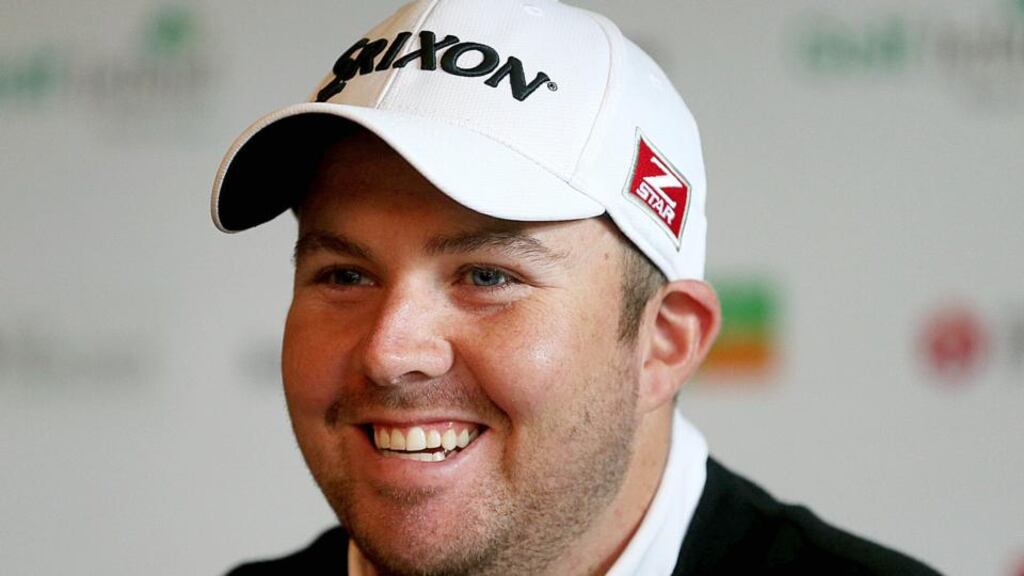 Shane Lowry at an Irish Open press briefing at Fotal Island Resort last month. Photograph: Donall Farmer/INPHO
