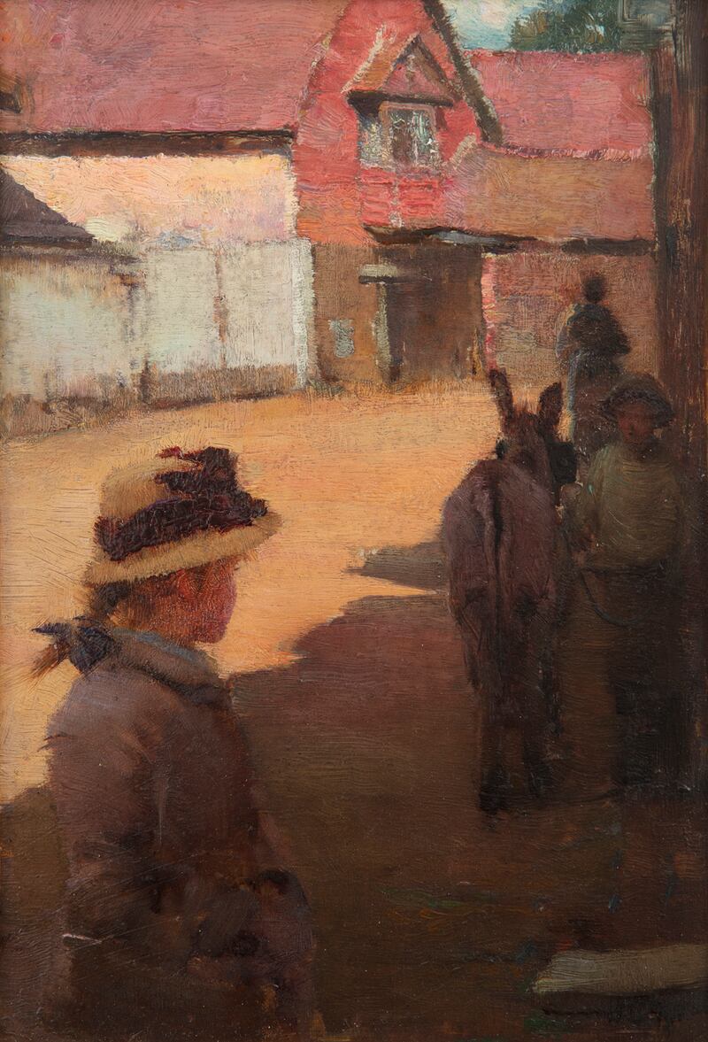Walter Osborne’s A Girl in a Village, €30,000-€50,000 at Adam’s