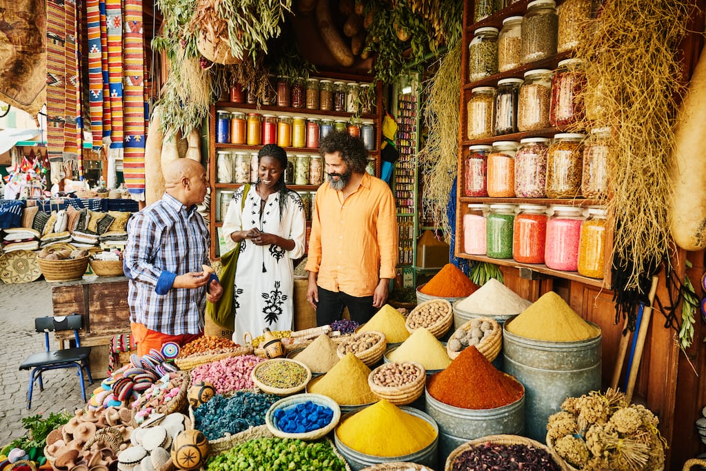 A spice shop in Marrakech: While the totalising ambitions of European imperialism quickly outstripped the original search for spices, Roger Crowley is right to remind us of the transformative impact of the new ocean routes they inspired.