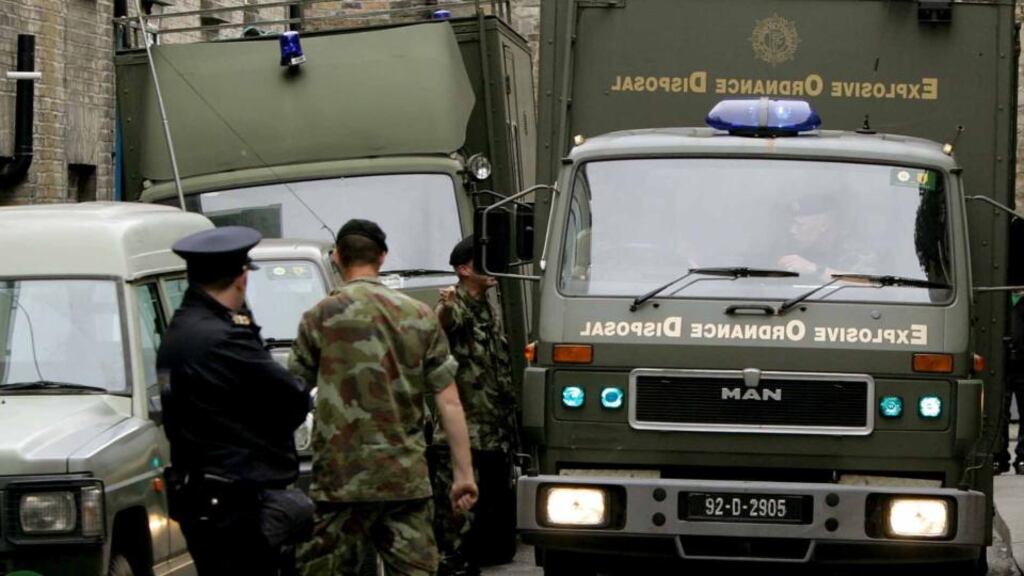 File image of Defence Forces bomb disposal team at work. Photograph: David Sleator/The Irish Times