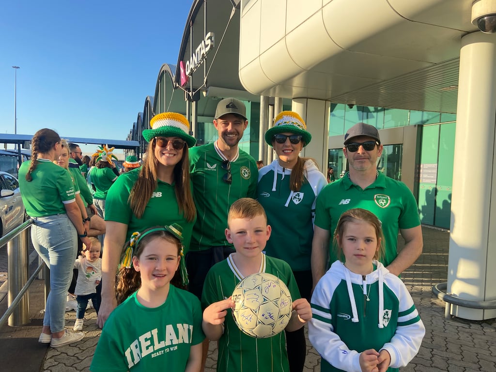 Lisa Boland, James Boland, Linda Bradley, Jason Bradley, Effy Boland, Danny Boland and Isla Bradley. Photograph: Kate McDonald