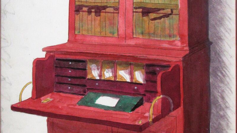 Fonsie Mealy book sale: Flann O’Brien’s desk: bought by a family member for €3,400 (€700-€1,000)