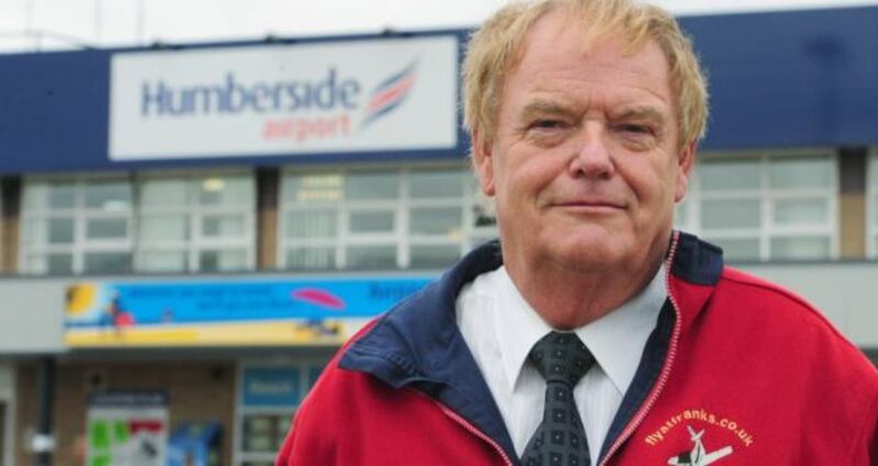 Flight instructor Roy Murray who helped a passenger land a plane at Humberside Airport, near Grimsby, north Lincolnshire. Photograph: Anna Gowthorpe/PA.
