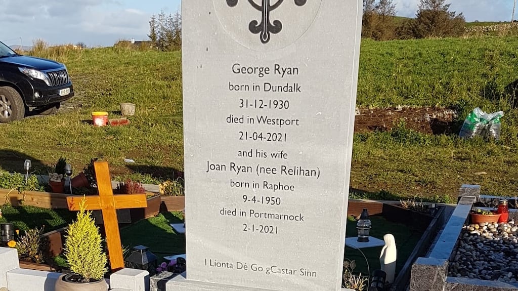 George’s headstone: a quotation etched on it reads, ‘What is this life, if full of care/We have no time to stand and stare’