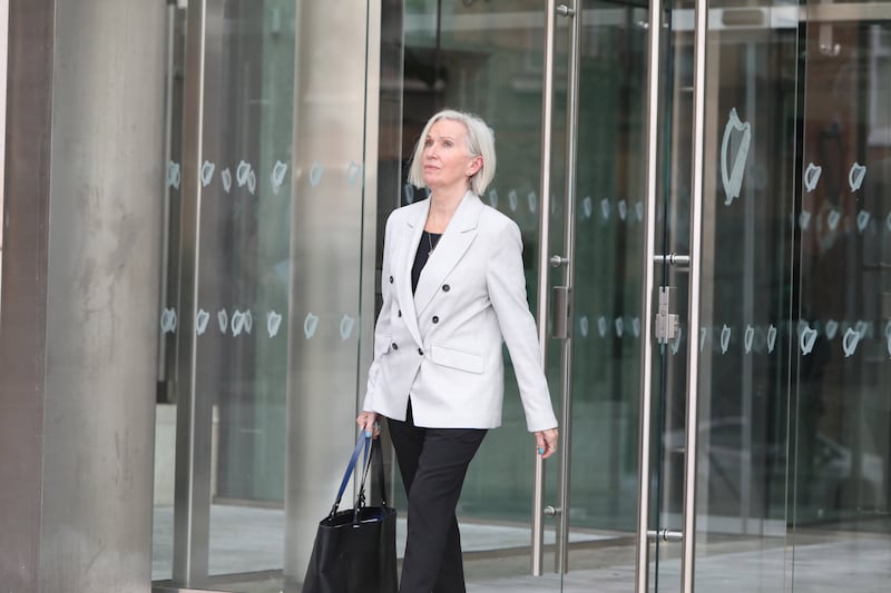 Former State pathologist Dr Marie Cassidy leaving the trial of Noel Long at the Criminal Courts of Justice in Dublin. Photograph: Collins Courts