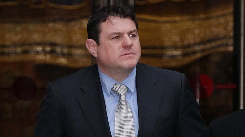 19/02/14 Ex Ireland and Leinster player
Reg
gie
Corrigan: seeking compensation for the loss of his position as
manner in which he ceased to be departed as
scrum coach with Leinster in 2012
pictured at the Employments Appeals Tribunal, Adelaide Road, Dublin today
. Photograph: Stephen Collins/Collins Photos