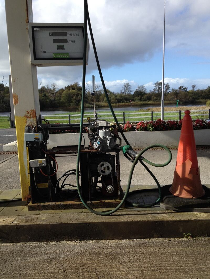 A disused petrol pump near Rooskey in Co Leitrim