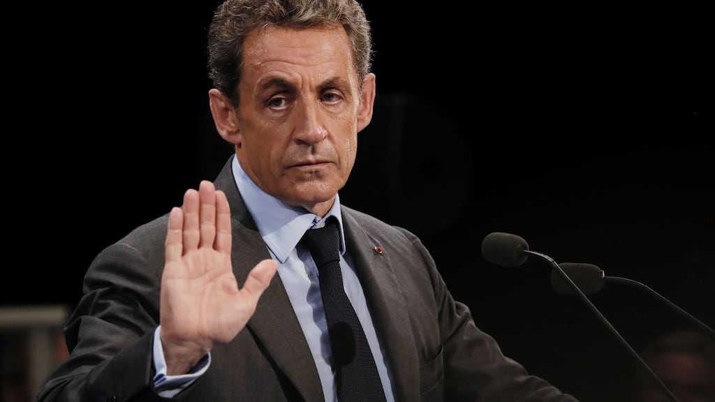 Former French president and candidate for next year’s presidential election Nicolas Sarkozy: “The climate has been changing for 4.5 billion years. Man alone is not responsible for this change,” he declared in a speech for the Institut de l’enterprise seen by AFP. Photograph: Thomas Samson/AFP/Getty Images