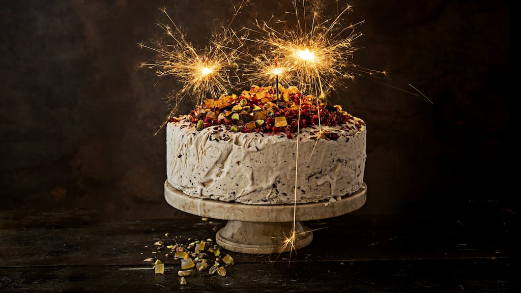 Christmas ice-cream cake. Photograph: Harry Weir
