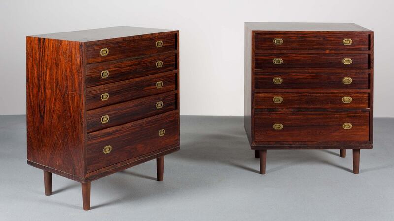 Lot 22: Pair of Danish rosewood chests (€400-€600)