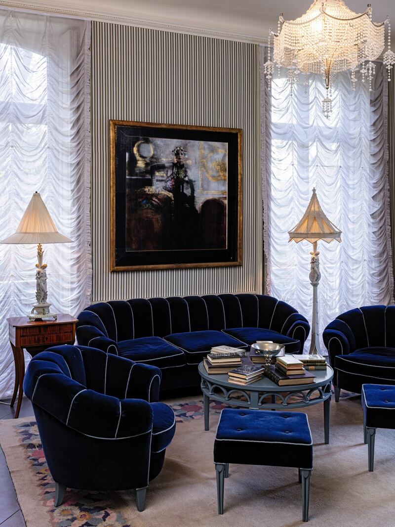 Interior of Louvecienne near Paris, one of Karl Lagerfeld’s homes