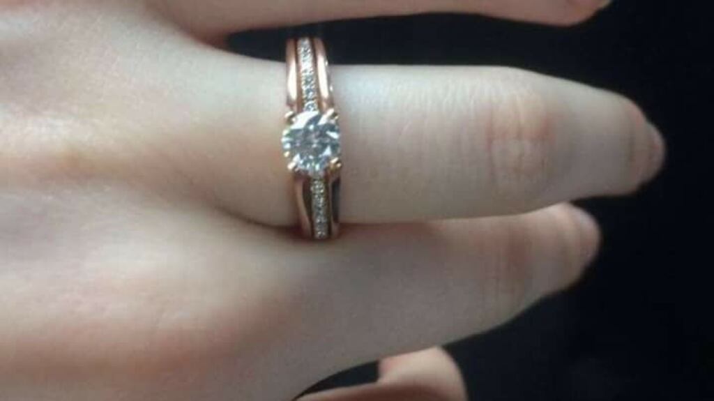 A picture of Maireád Duignan’s engagement ring.