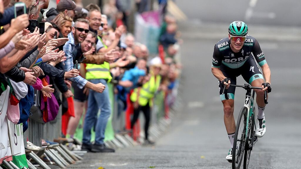 Sam Bennett winning the National Championships in June. He will ride the upcoming Vuelta a España. Photograph: Bryan Keane/Inpho
