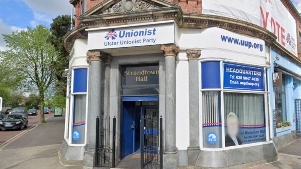 Ulster Unionist headquarters in east Belfast. The party has refused an electoral pact with the DUP for the upcoming Westminster election. Photograph: Google Street View