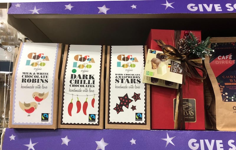 Selection of handmade Fairtrade organic chocolates, €6, Oxfam
