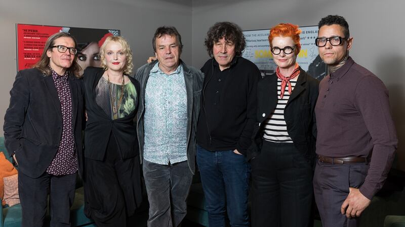 Producer Stephen Woolley, actor Miranda Richardson, director Neil Jordan, actor Stephen Rea, costume designer Sandy Powell and actor Jaye Davidson mark The Crying Game   anniversary in London. Photograph: Tim P Whitby/Getty Images