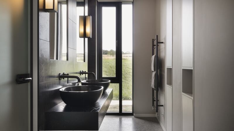 A bathroom at the home of Kiara Daly and Gregg Barry in Kinsale, Co Cork.