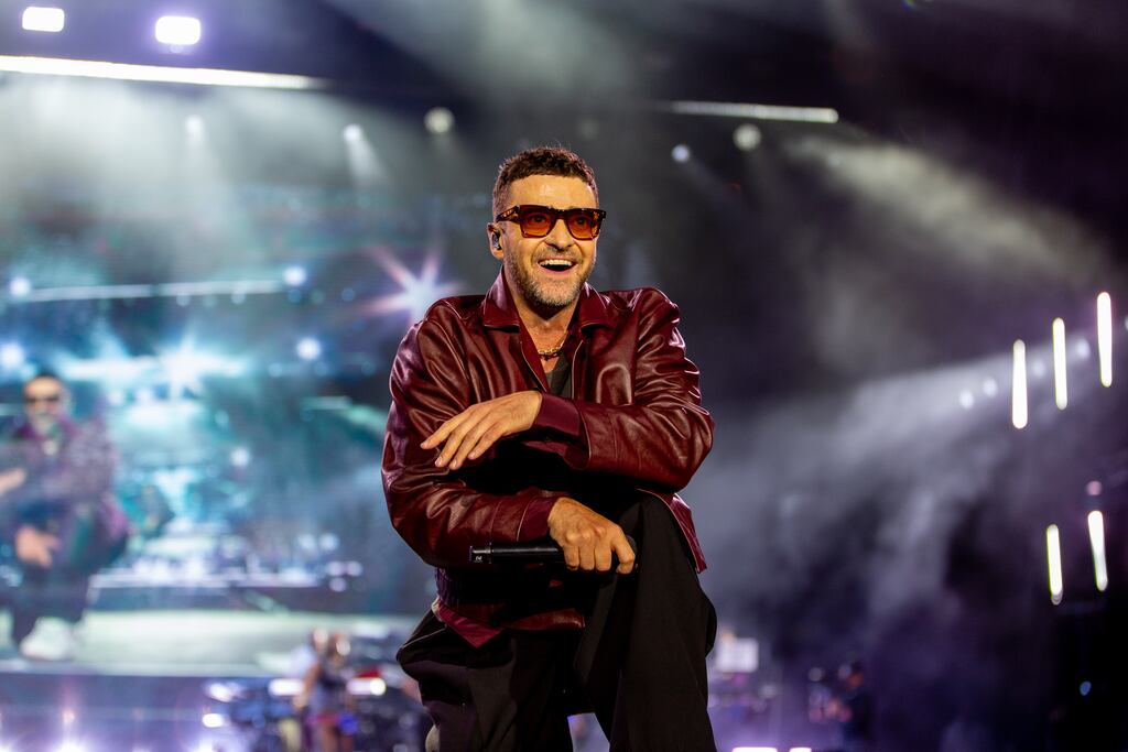 Justin Timberlake performs at the Isle of Wight festival in England. The pop star has spoken out publicly about his struggle with a diagnosis of Lyme disease. Photograph: David Rutherford/Isle of Wight Festival/PA