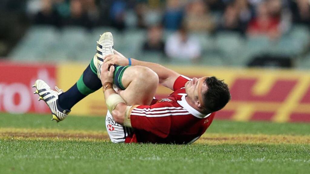 British & Irish Lions Tour to Australia 2013Western Force vs British & Irish Lions, Pattersons Stadium, Perth, Australia 5/6/2013 Lion's Cian Healy is injured during the gameMandatory Credit ©INPHO/Dan Sheridan