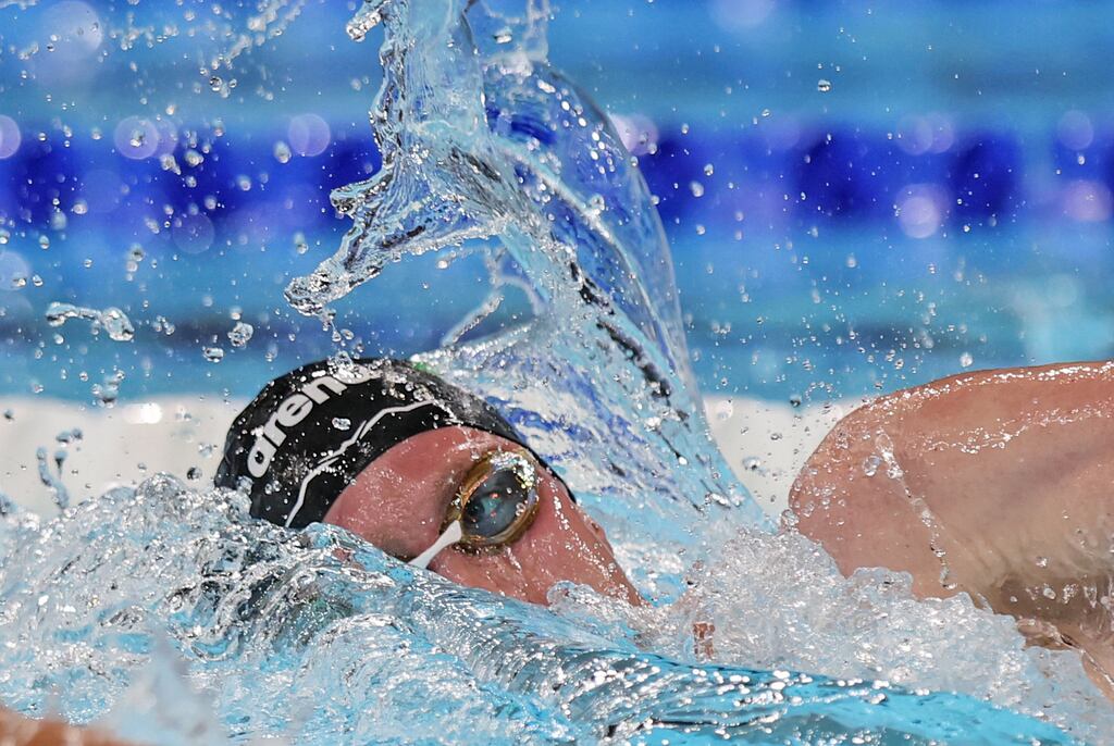Ireland’s Daniel Wiffen in the men's 1,500m freestyle final. Photograph: Ryan Byrne/Inpho
