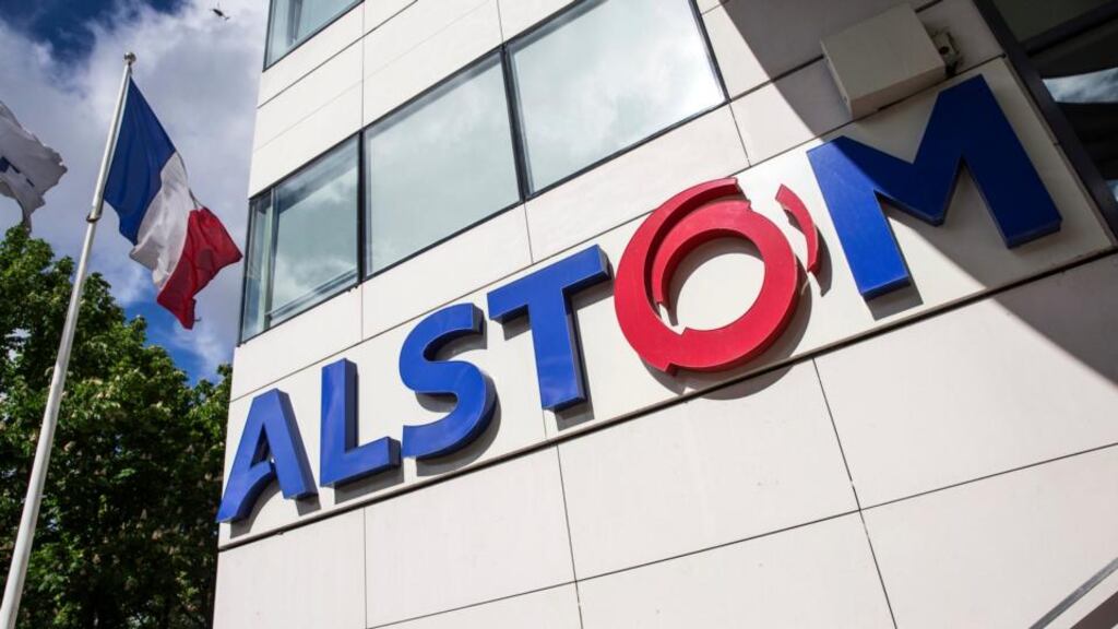 General Electric said the company would respond to the French government’s “legitimate demands” that Alstom’s nuclear unit remained French. Photograph: EPA/Etienne Laurent