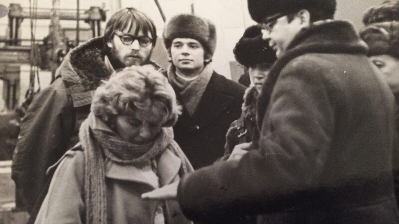 Garry Bannister at a factory in Moscow in the late 1970s: ‘Being able to share the Irish language with the people I was meeting while I was there, some forty years ago, was not only an extraordinary privilege for me, but was also as enriching for them as learning Russian and reading the great Russian authors has been and still is for me today.’