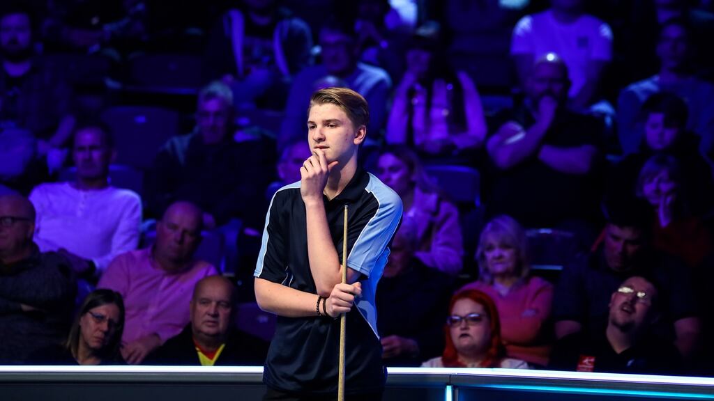 Ukrainian Iulian Boiko has become the youngest player ever in the qualifying rounds. Photograph: WST/PA Wire