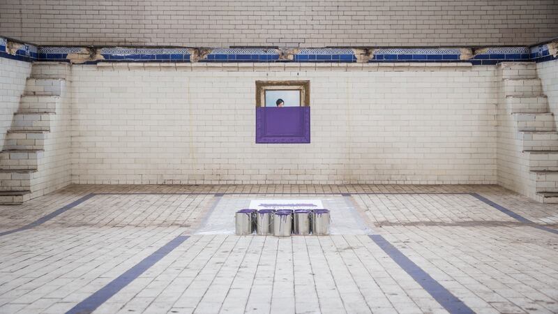 Unsettling and upsetting: One of Oliver Jeffers’s Dipped Paintings