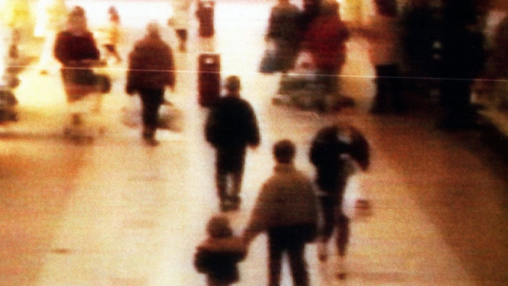 A surveillance camera shows the abduction of Jamie Bulger (2), in February 1993. Vincent Lambe’s short film Detainment, based on the abduction and its aftermath, has been nominated for an Academy Award. Photograph: BWP Media via Getty Images