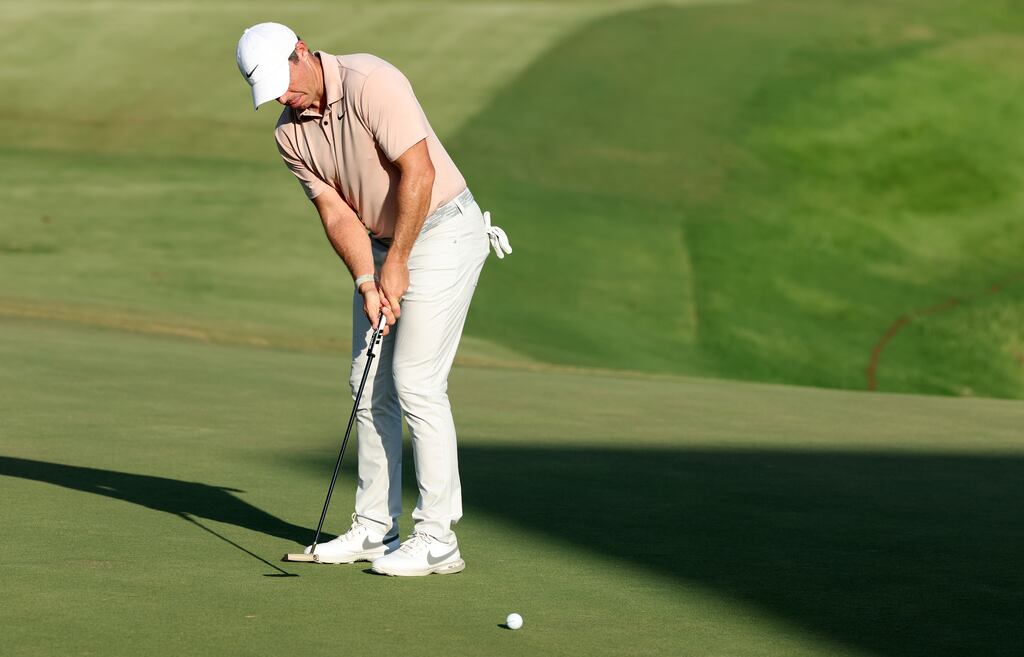 Rory McIlroy identified a welcome improvement in his putting, due to an adjusted putter, during the St Jude Championship at TPC Southwind in Memphis, Tennessee. Photograph: Gregory Shamus/Getty Images