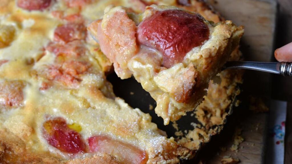 Peach and brown butter tart. Photograph: Alan Betson