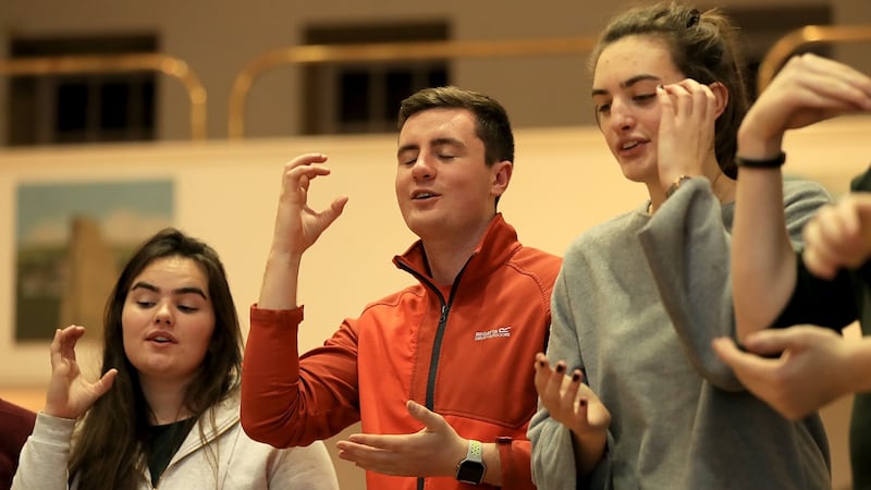 Athy Sing and Sign rehearsals at Athy Library. Photograph: Donall Farmer