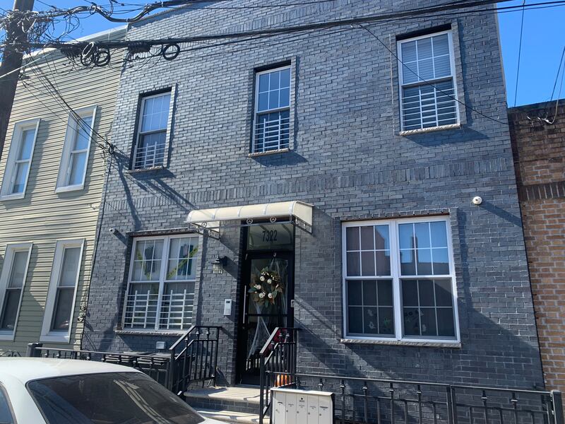 House in Glendale, Queens, where the body of Denise Morgan was found on Saturday morning. Photograph: Michael Fitzpatrick