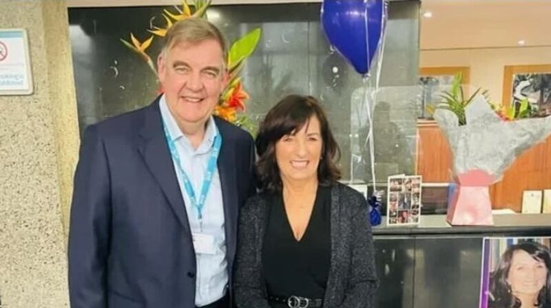 Bryan Dobson with his colleague at the gathering.