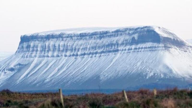 A snowy Ben Bulben as seen from Lisadell House. Photograph: Lisadell.