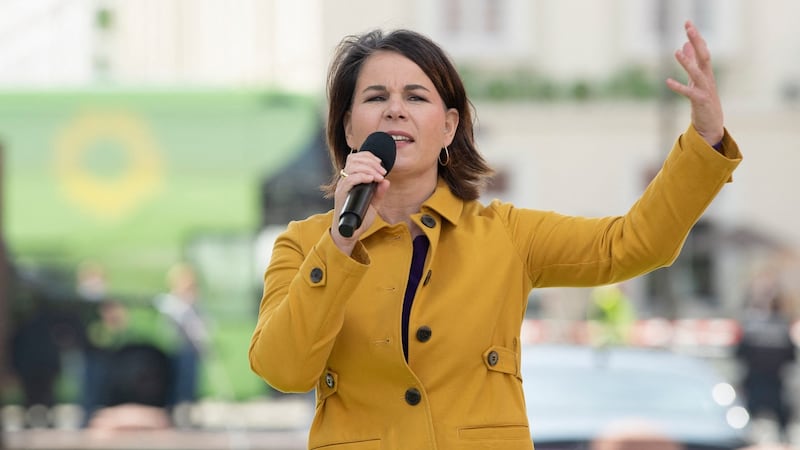 Co-leader of Germany’s Green (Die Gruenen) party and candidate for chancellor Annalena Baerbock. Photograph: Thomas Kienzle/AFP via Getty Images