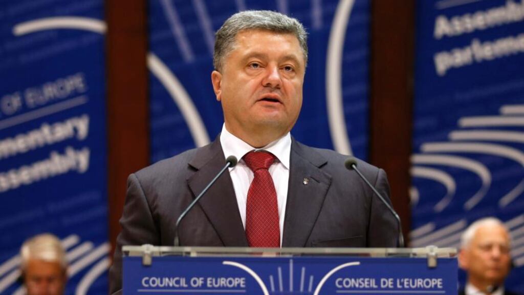 Ukrainian separatist rebels have agreed to take part in further peace talks tomorrow to end the conflict in Ukraine’s eastern regions. Ukrainian president Petro Poroshenko hinted heavily that there would be no extension of a government ceasefire, which officially ends at 10pm tomorrow. Photograph: Gaetan Michel/EPA.