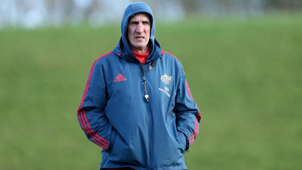 Munster coach Rob Penney: “When we got into that formation we were using in the last couple of minutes after the last scrum we had, we were able to build some pressure.” Photograph: Dan Sheridan/Inpho