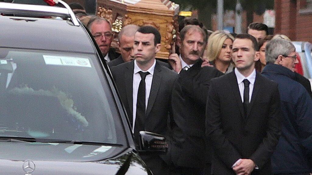 Funeral last October of Gary Hutch who was shot dead in Spain. In the months since then, 10 people have died as a result of the Kinahan-Hutch family feud.