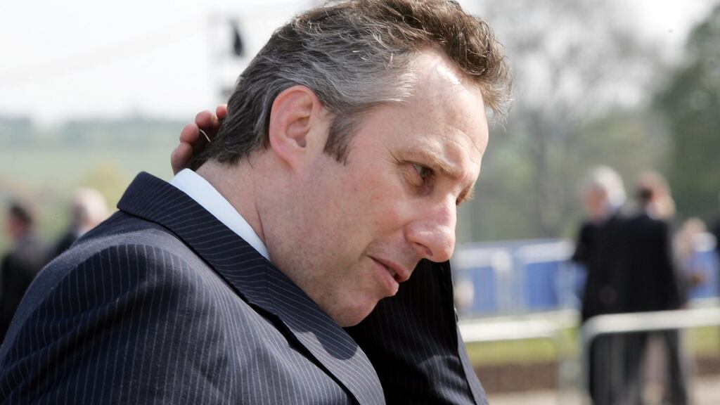 DUP MP Ian Paisley refused to comment on the matter when approached by media at Ballymena Town Hall. File photograph: Eric Luke