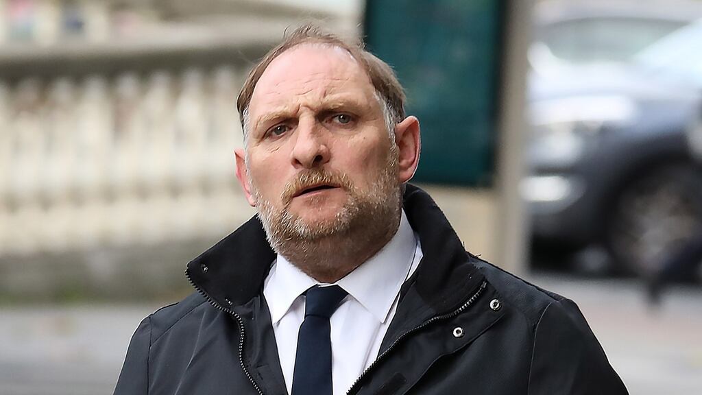 Paddy O’Brien said emergency services had to lift the blocks off the machine rather than cut him out because there was a risk of oil, which was spilling from damaged hydraulic lines, igniting. Photograph: Collins Courts