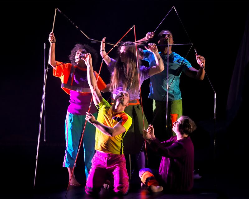 Dublin Fringe Festival 2025: Andrea Williams, Oran Leong, Bobbi Byrne, Yves Lorrhan and Tanya Turner in Change, by Croí Glan. Photograph: Patricio Cassinoni