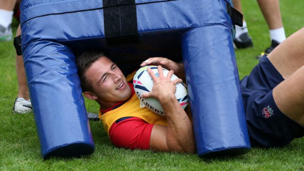 Sam Burgess is among the replacements for England’s World Cup opener. Photograph: David Rogers/Getty Images