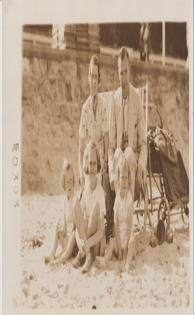 The Addison family: Len, Margaret, Yvonne, Pamela and Daphne in September, 1938.