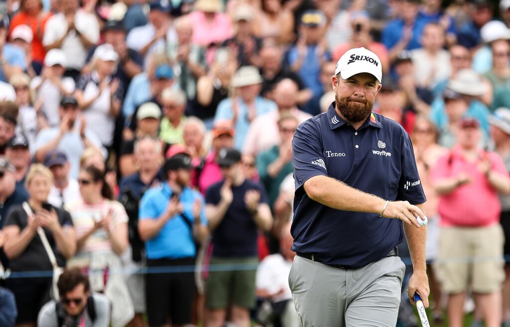 Shane Lowry after finishing his first round, a four-under par 68, at the Irish Open at the K Club. Photograph: Ben Brady/Inpho