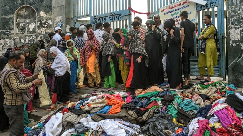 A relief camp in the New Mustafabad area of New Delhi, for people displaced by riots. The United Nations High Commissioner for Human Rights filed a petition in India’s supreme court challenging a citizenship law that critics say discriminates against Muslims. Photograph: Atul Loke/New York Times