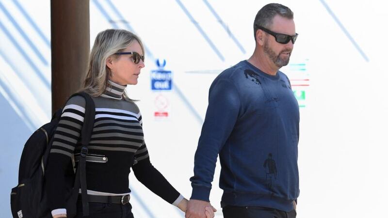 Julie and Mark Wallace, mother and stepfather of Sara Zelenak, leave Southwark Coroner’s Court in London on Tuesday. Photograph: Victoria Jones/PA Wire