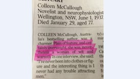 ‘Plain of feature’ Thorn Birds author obituary raises eyebrows