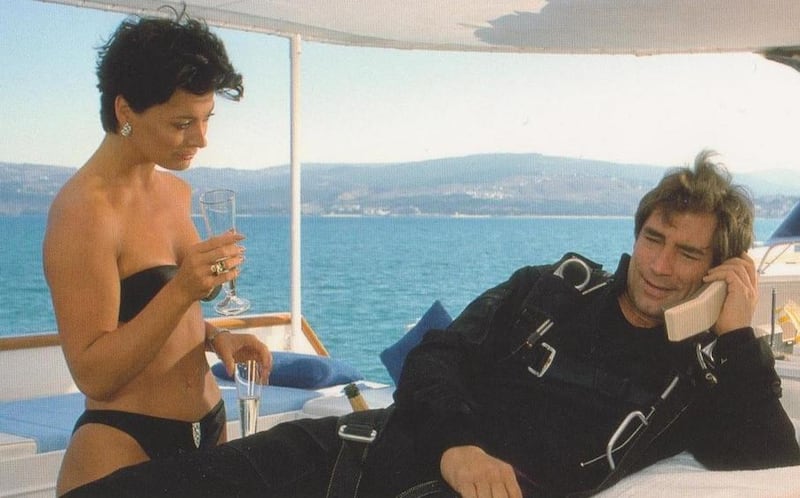 The Living Daylights: Timothy Dalton with Belle Avery. Photograph: MGM