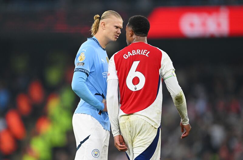Things might just have become personal between Erling Haaland and Arsenal. Photograph: Michael Regan/Getty Images